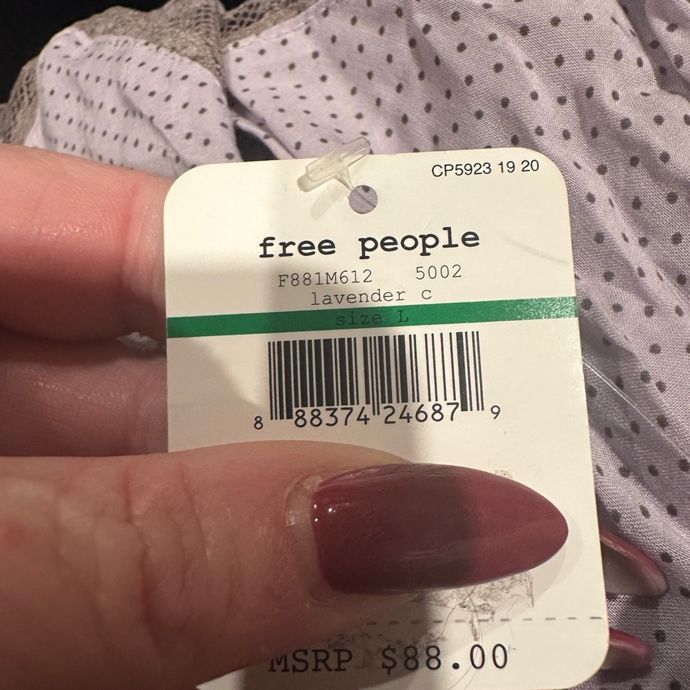 Free People Lavender Polka Dot Tunic - Picture 5 of 5